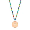 Love Is My Religion Rose Gold on Colorful Beaded Chain sold by Aaron Basha