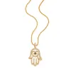 18K Large Open Hand Hamsa Charm with Heart sold by Aaron Basha