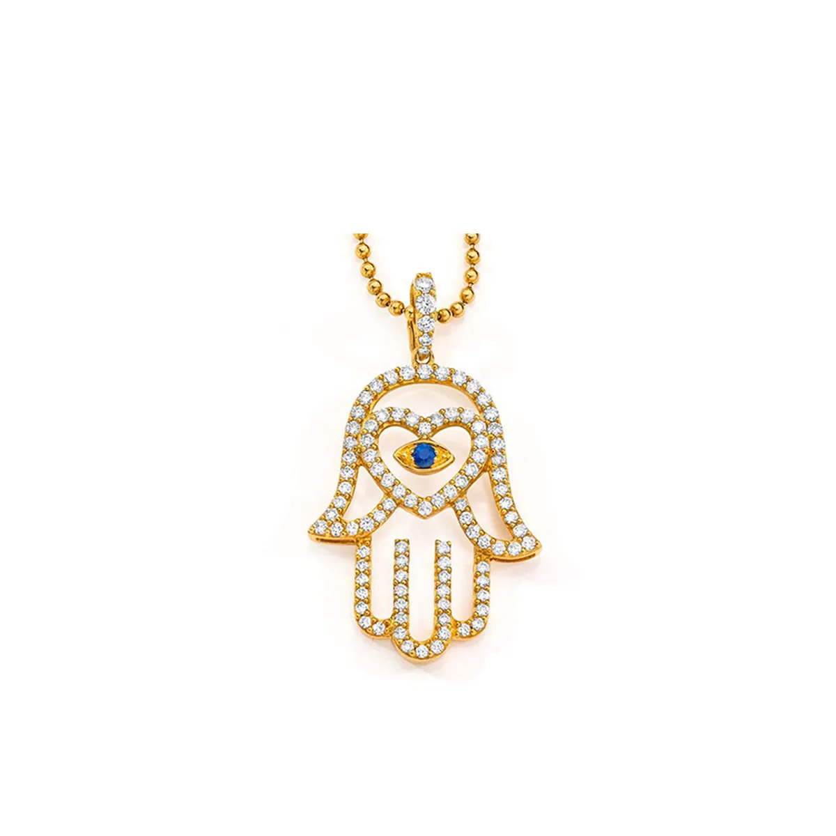 Hamsa Charm with Heart sold by Aaron Basha