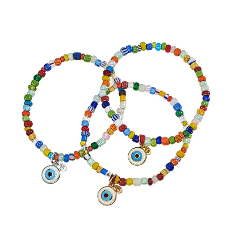 Evil Eye on Beaded Bracelets - Priced Individually sold by Aaron Basha