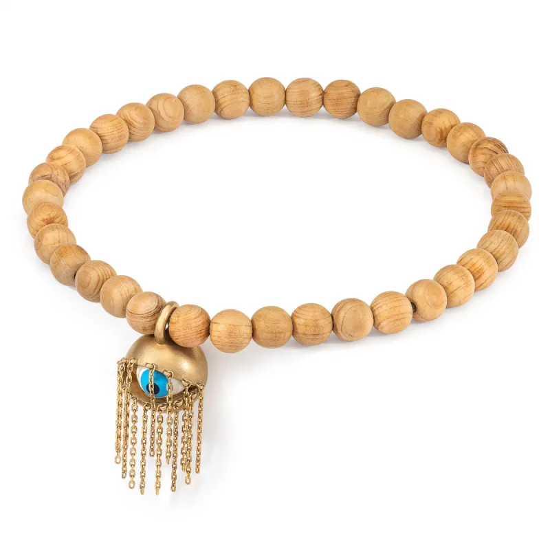 Shoosha Anklet on Wooden Beads sold by Aaron Basha