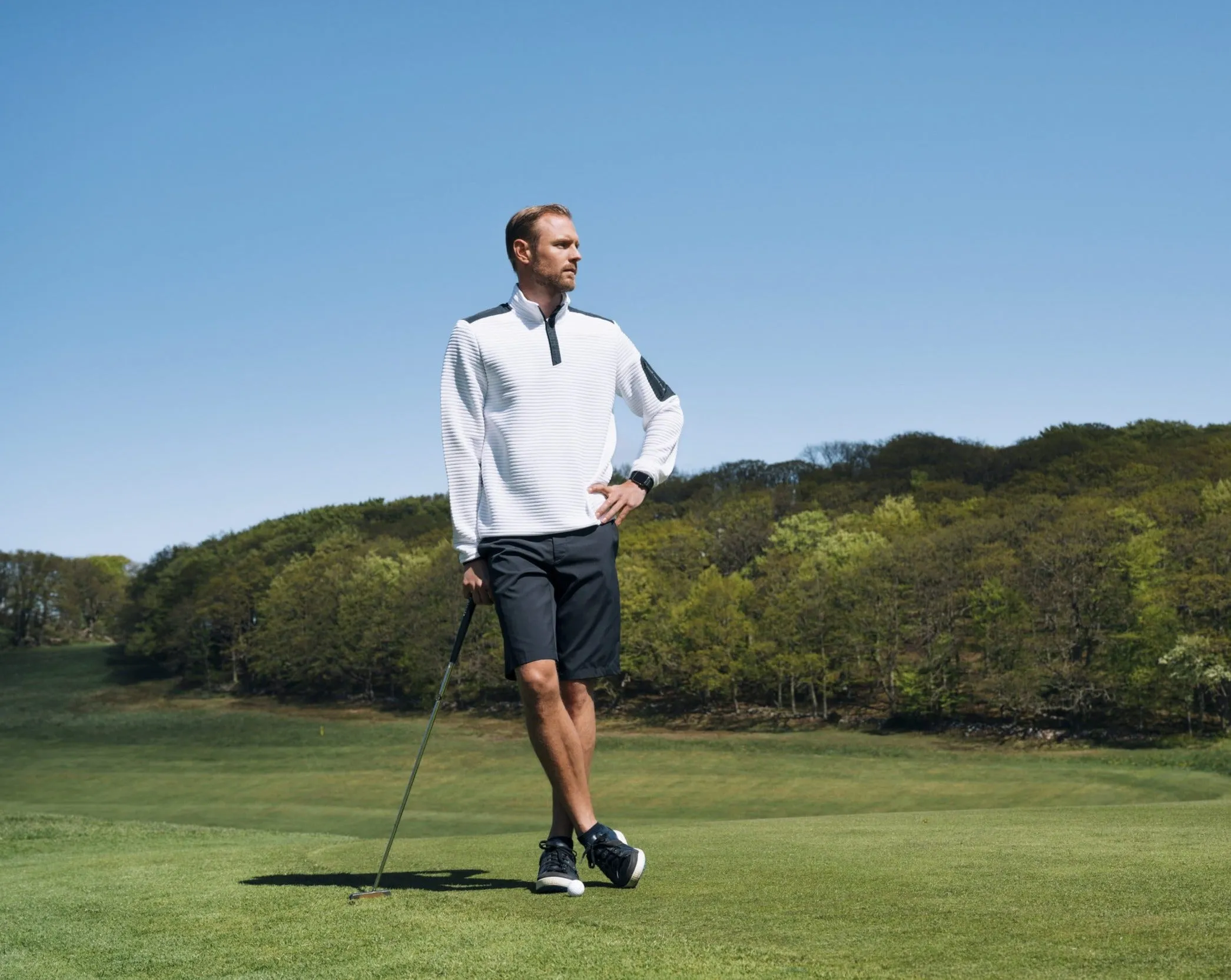 Men Budock 1/2 zip Fleece Sweater sold by Abacus Sportswear product image thumbnail 2