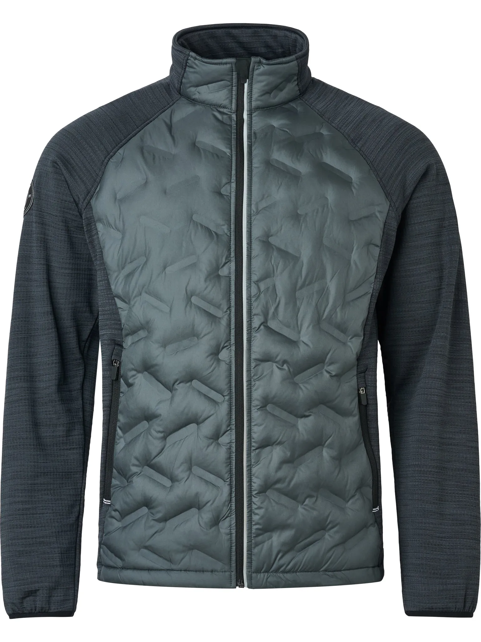 Men Elgin wind and warm hybrid jacket sold by Abacus Sportswear