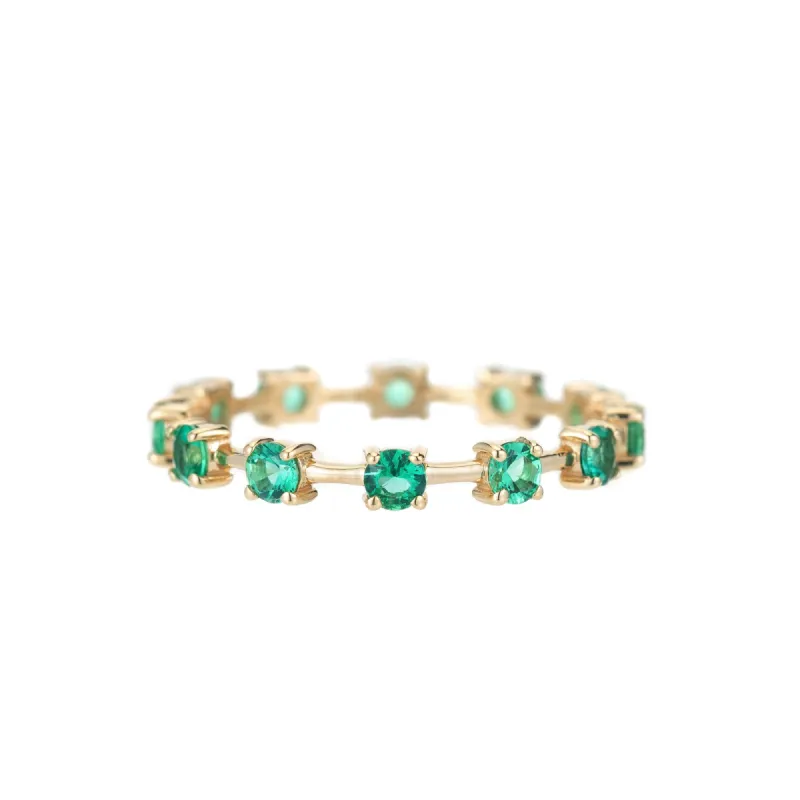 Emerald Tennis Eternity Band sold by Ariel Gordon Jewelry