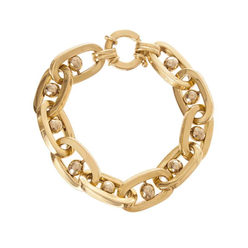 Jumbo Link Gold Bracelet sold by Ariel Gordon Jewelry