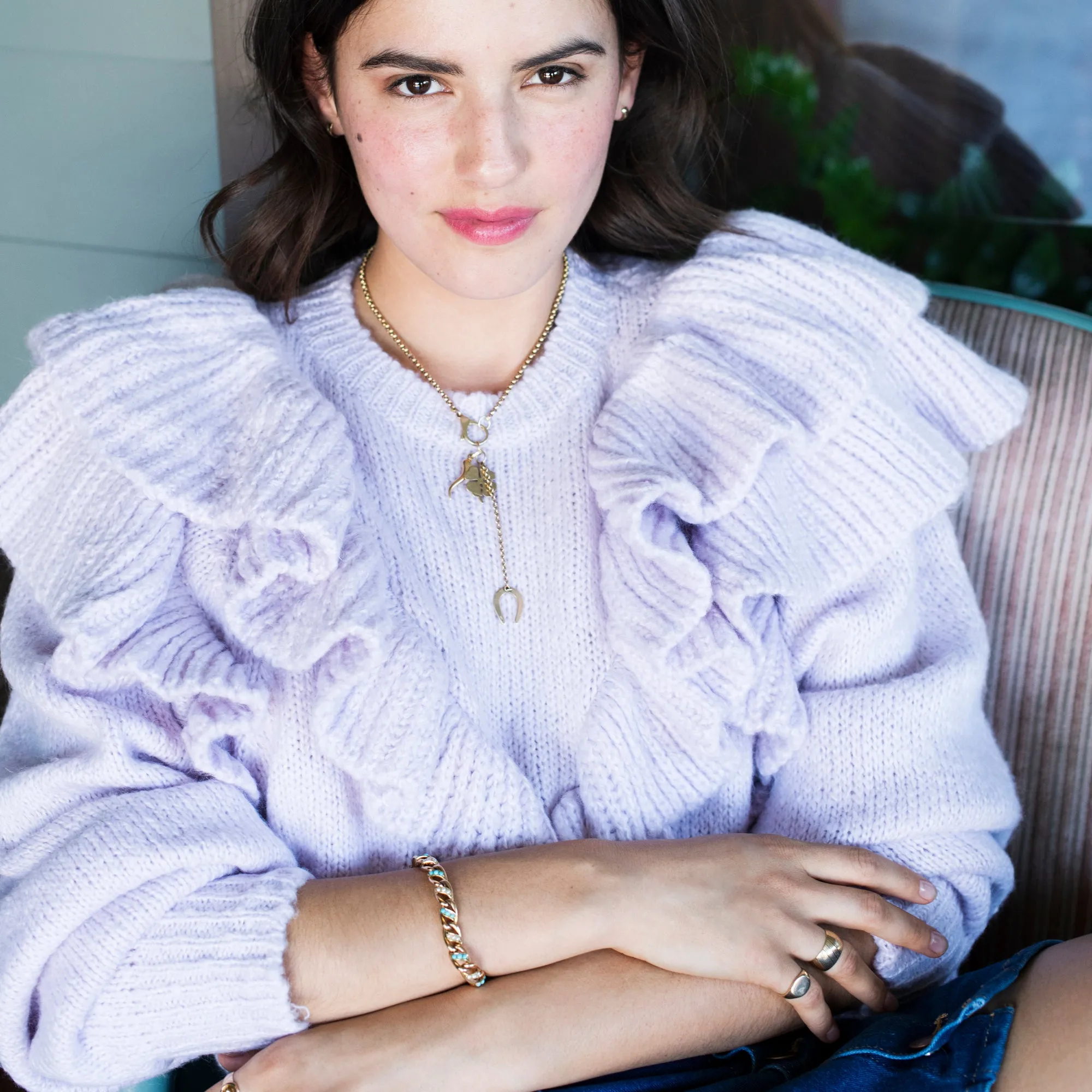 Victorian Turquoise & Seed Pearl Curb Bracelet sold by Ariel Gordon Jewelry product image thumbnail 2