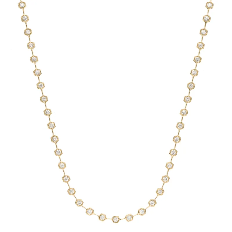 Diamond Hex Tennis Necklace sold by Ariel Gordon Jewelry