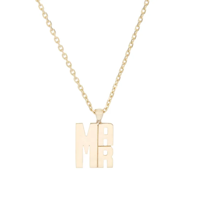 Lucky Strike Monogram Pendant sold by Ariel Gordon Jewelry