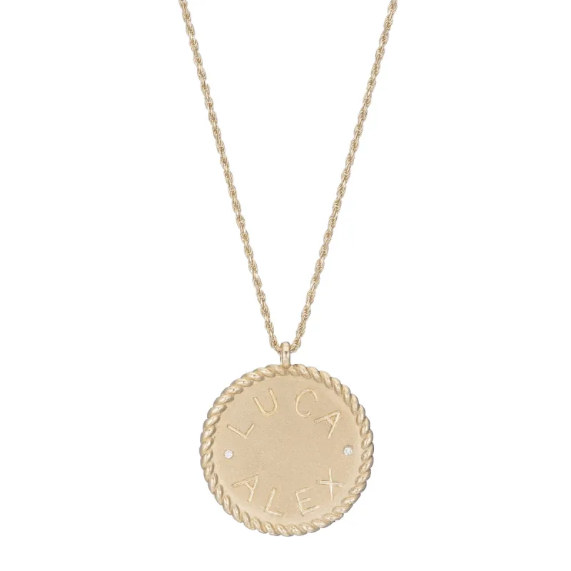 Imperial Disc Pendant Necklace sold by Ariel Gordon Jewelry