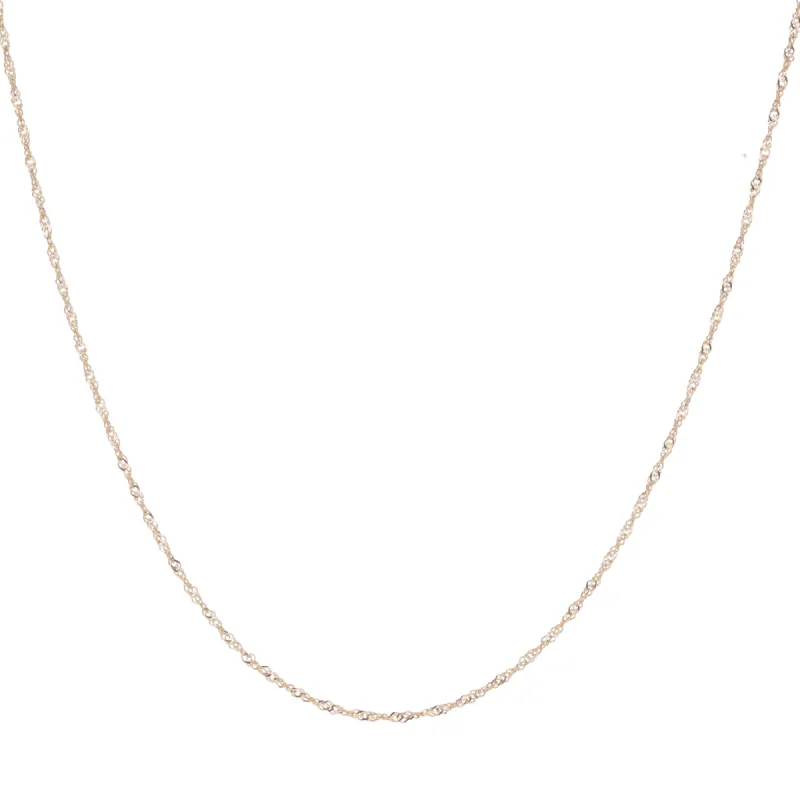 1.2mm Singapore Chain sold by Ariel Gordon Jewelry
