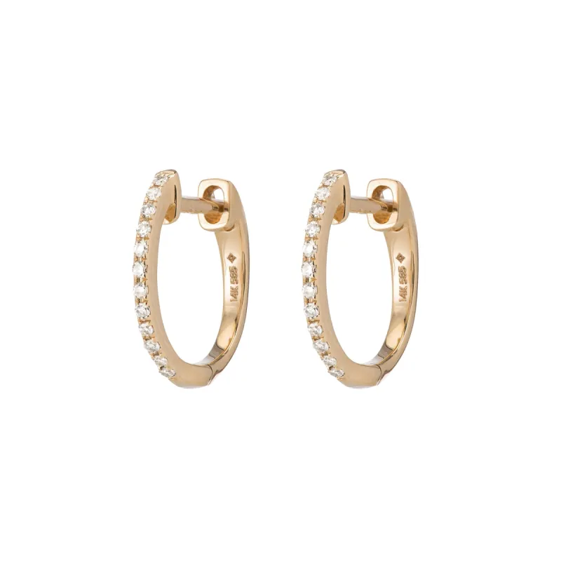 Pavé Huggies sold by Ariel Gordon Jewelry