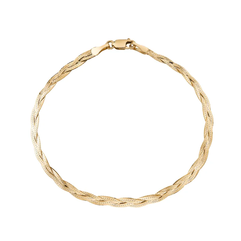 Braided Herringbone Bracelet sold by Ariel Gordon Jewelry
