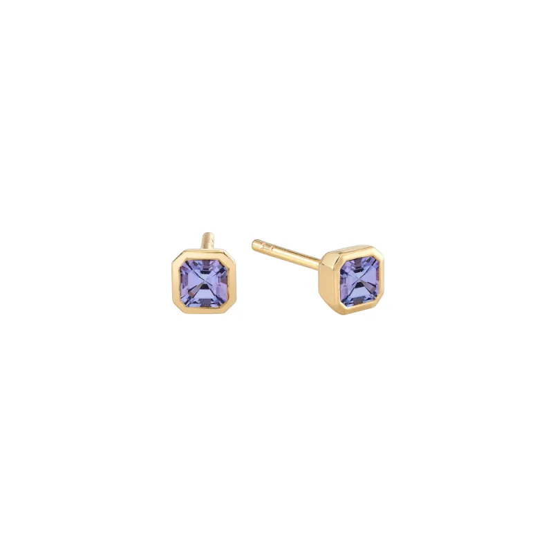 Petite Iris Asscher Studs sold by Ariel Gordon Jewelry