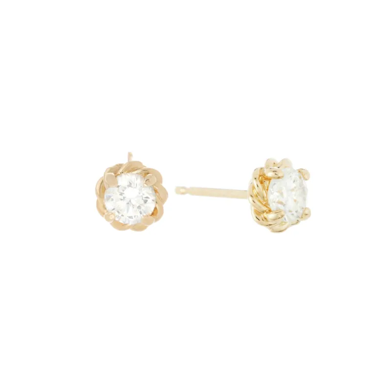 Diamond Twine Studs sold by Ariel Gordon Jewelry