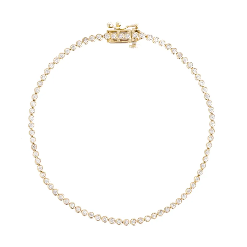 Diamond Bezel Tennis Bracelet sold by Ariel Gordon Jewelry