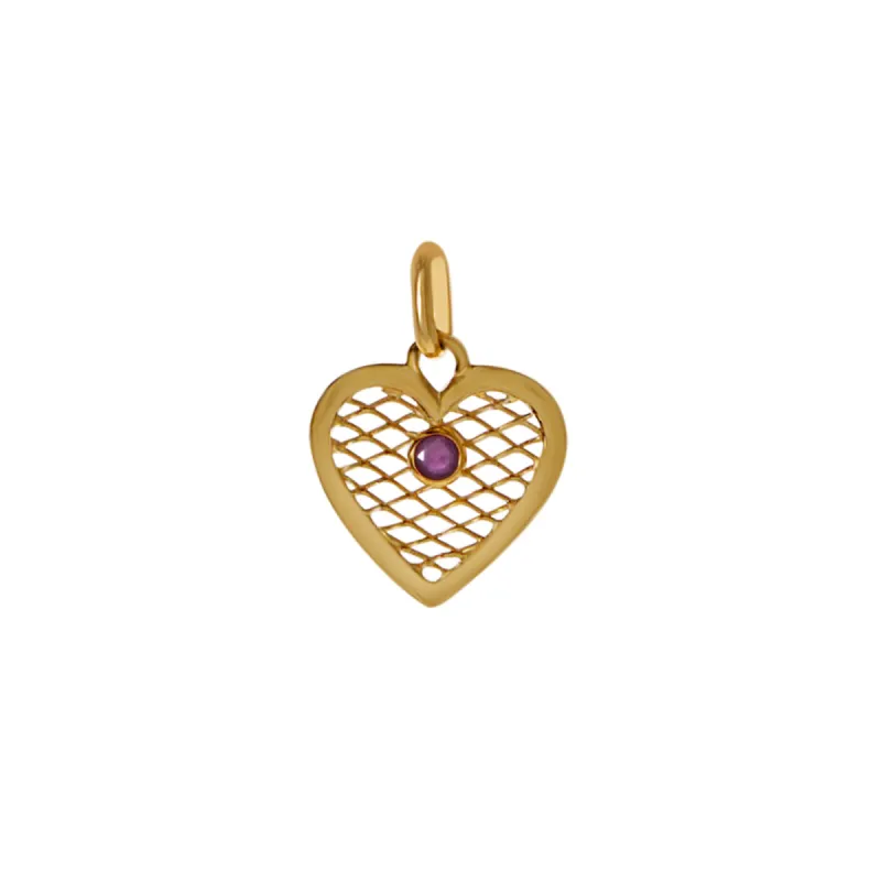 Ruby Lattice Heart sold by Ariel Gordon Jewelry