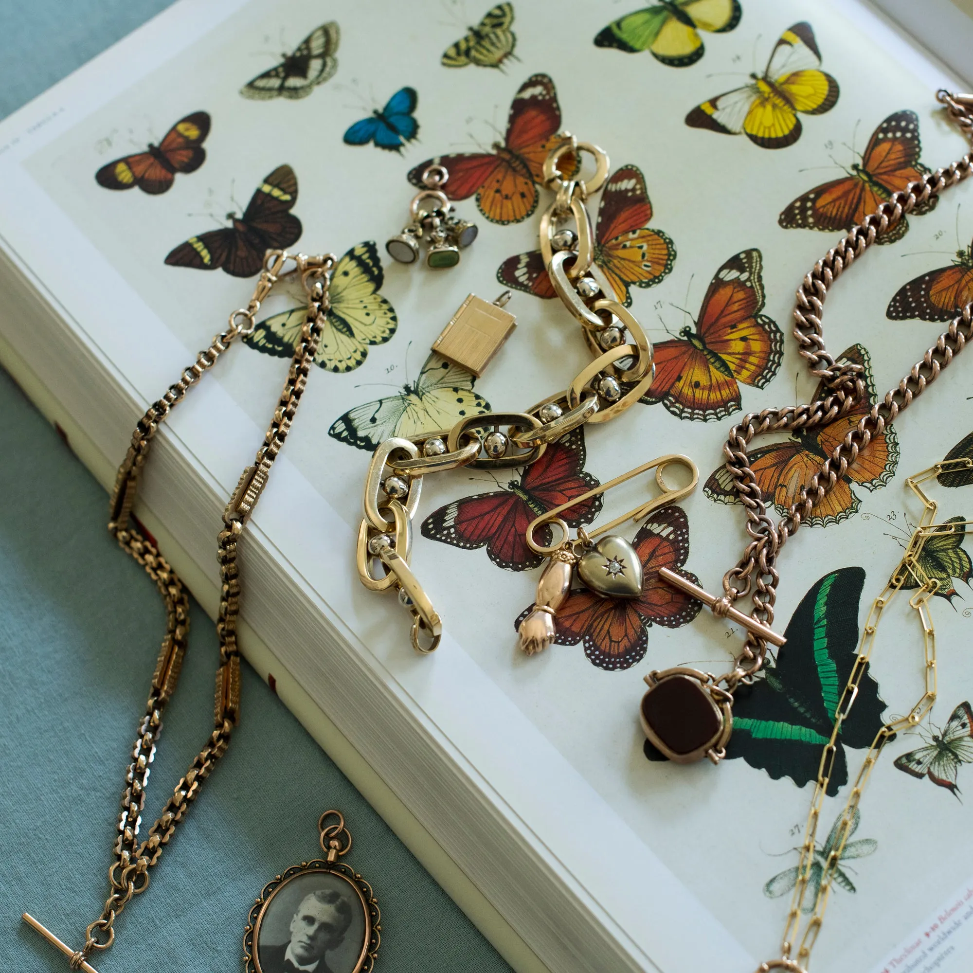 Victorian Albert Chain with Stone Fob sold by Ariel Gordon Jewelry product image thumbnail 4