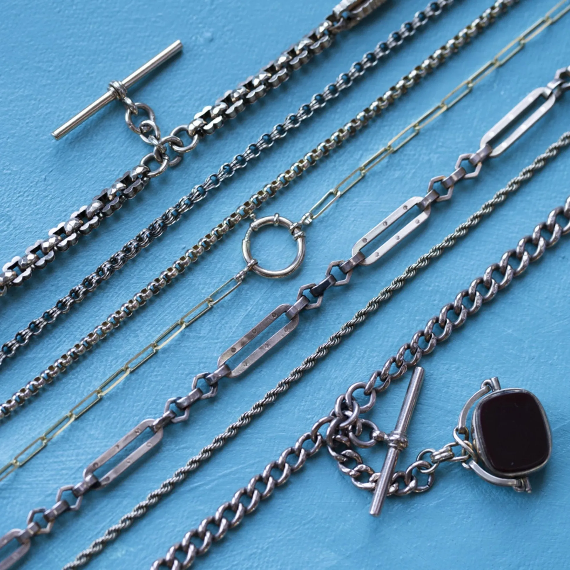 Victorian Albert Chain with Stone Fob sold by Ariel Gordon Jewelry product image thumbnail 3