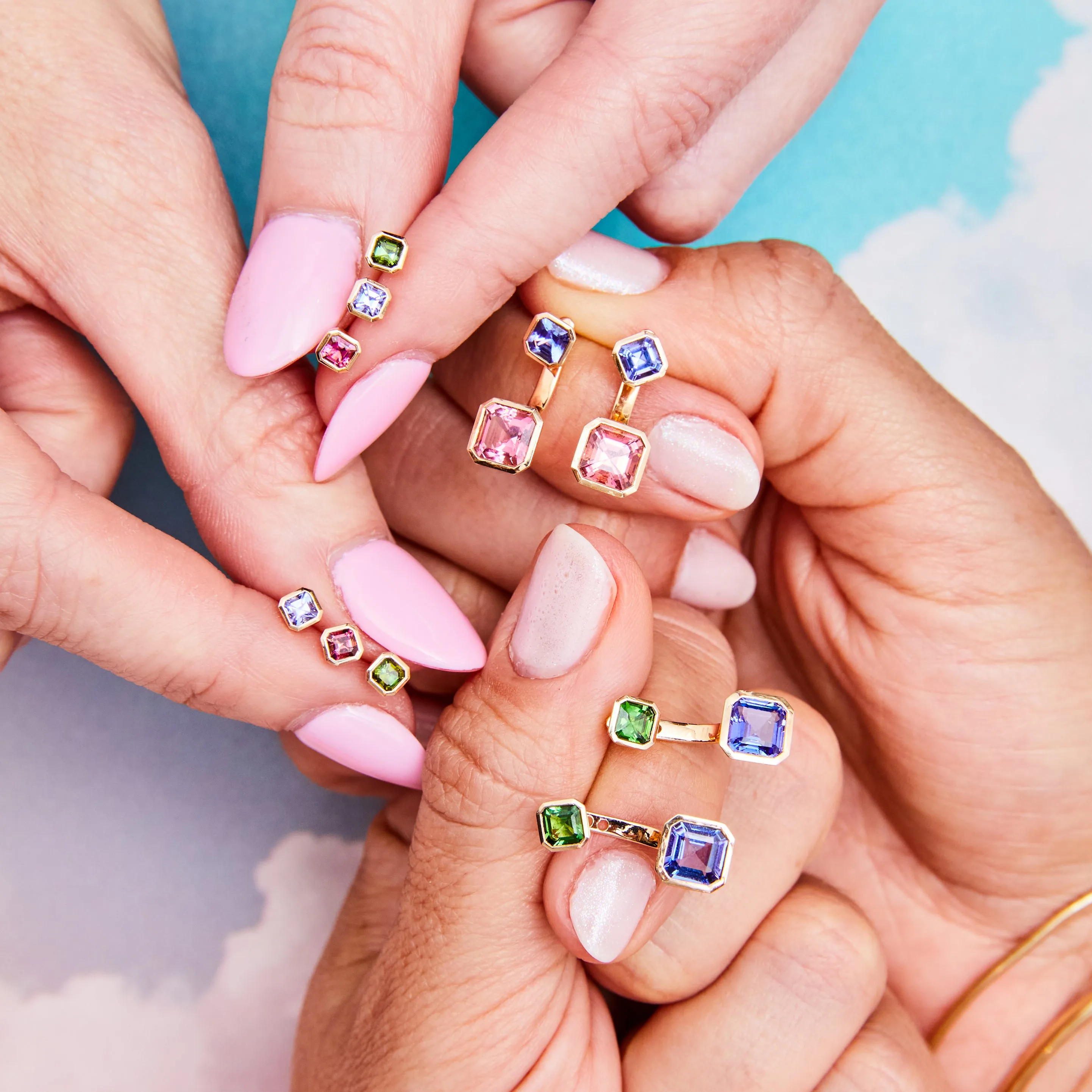 Petite Fern Asscher Studs sold by Ariel Gordon Jewelry product image thumbnail 5