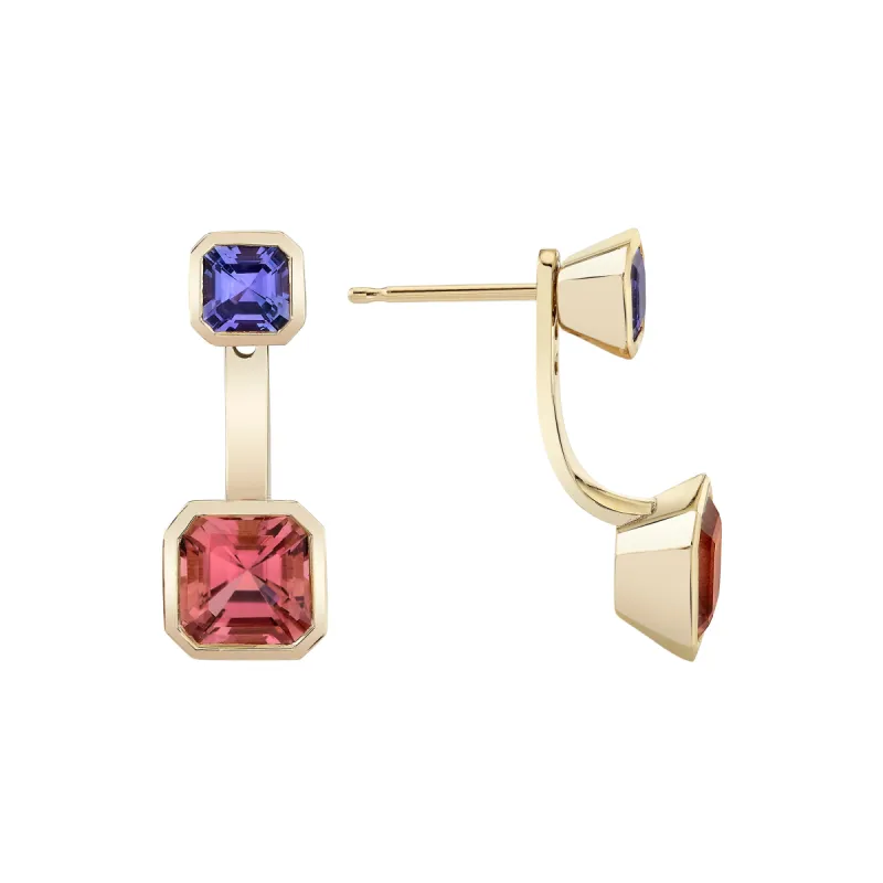 Toi et Moi Dahlia Gemstone Earring Set sold by Ariel Gordon Jewelry