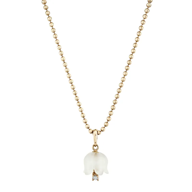 Diamond Floret Quartz Pendant sold by Ariel Gordon Jewelry