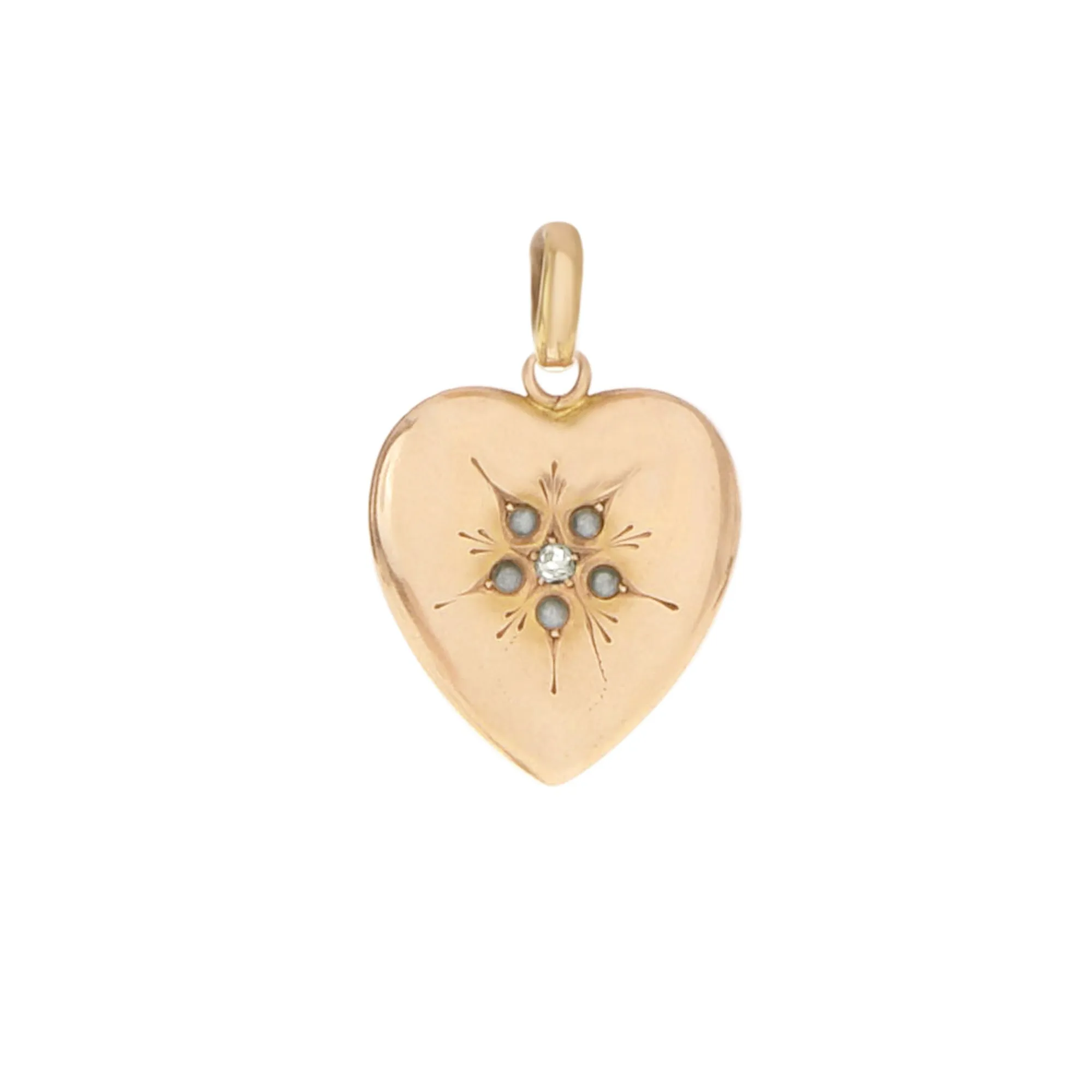 Victorian Puffed Heart Charm sold by Ariel Gordon Jewelry