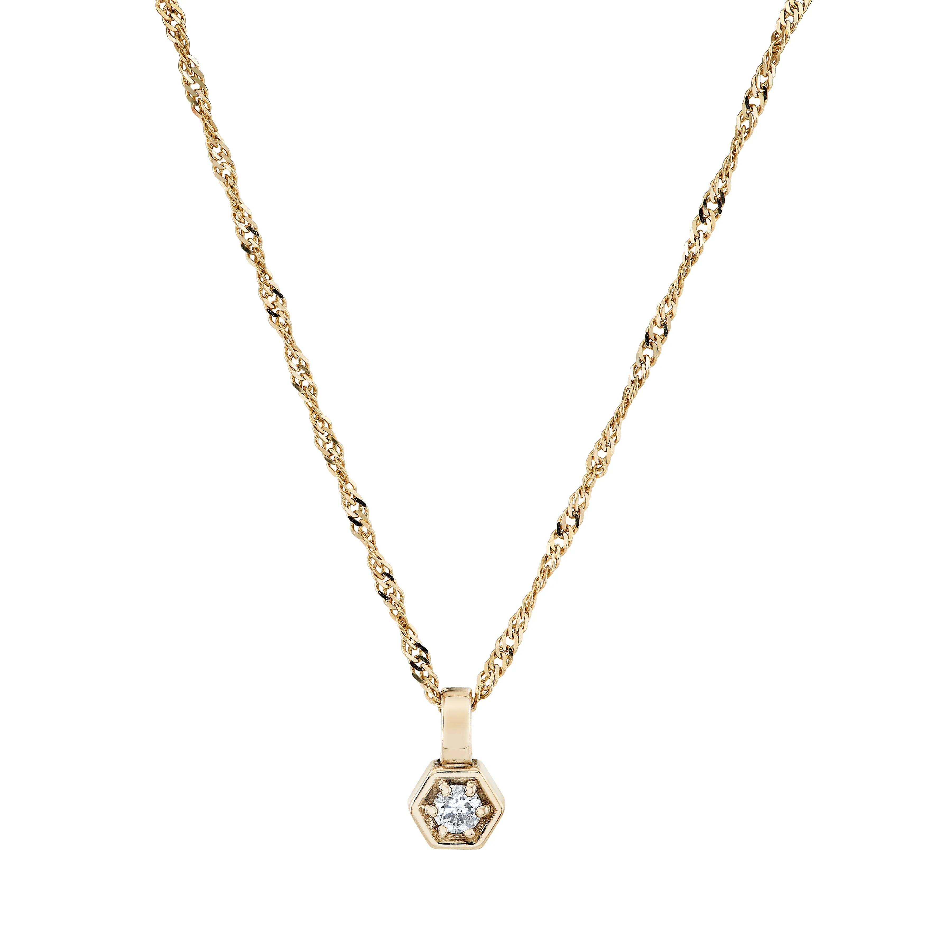 Diamond Hex Pendant sold by Ariel Gordon Jewelry