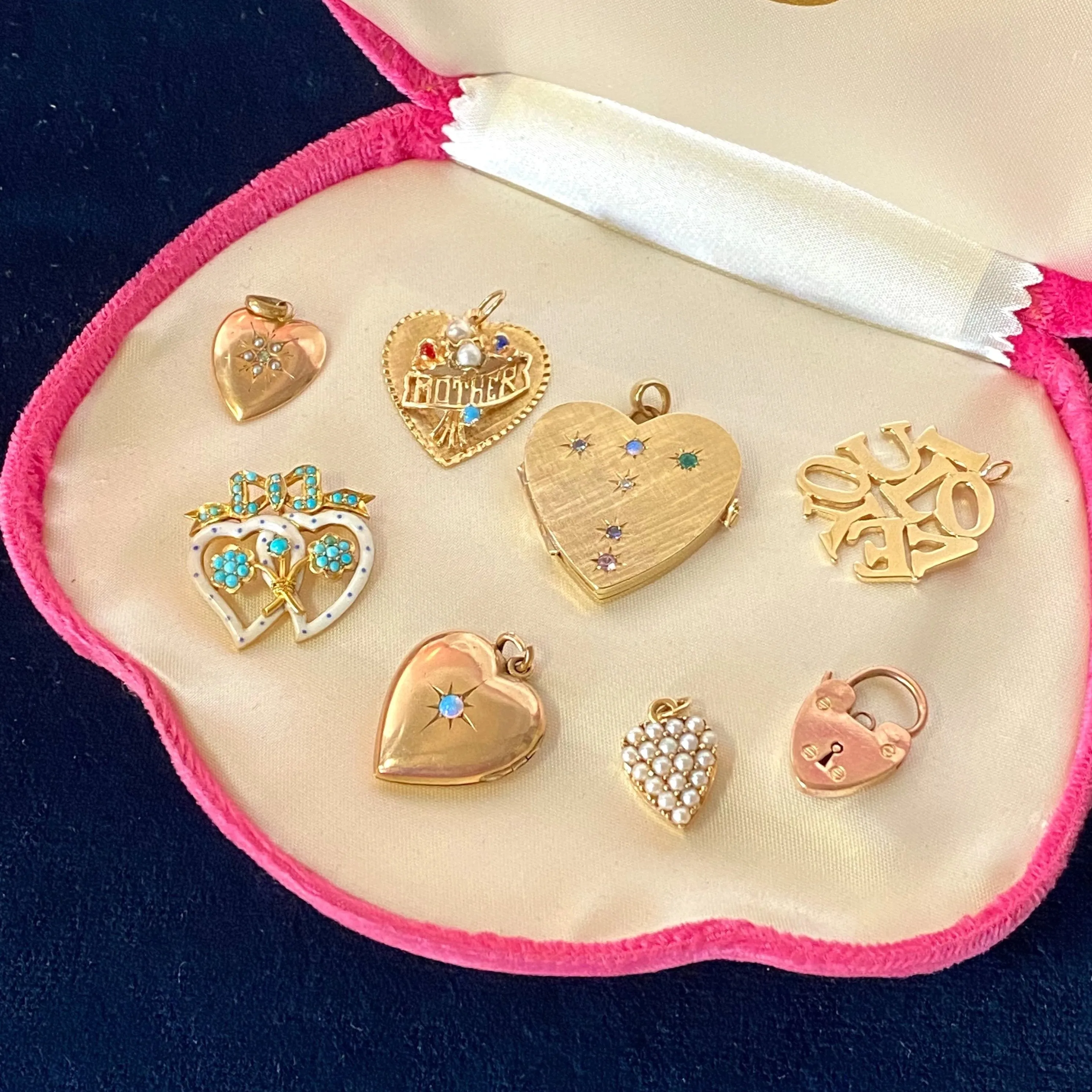 Victorian Opal Heart Locket sold by Ariel Gordon Jewelry product image thumbnail 4