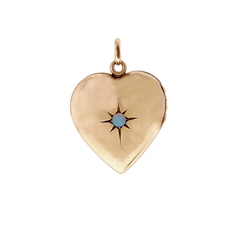 Victorian Opal Heart Locket sold by Ariel Gordon Jewelry