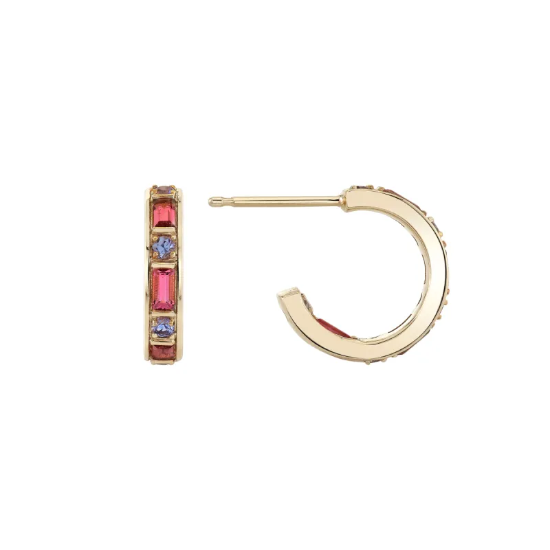 Dahlia Gemstone Hoops sold by Ariel Gordon Jewelry