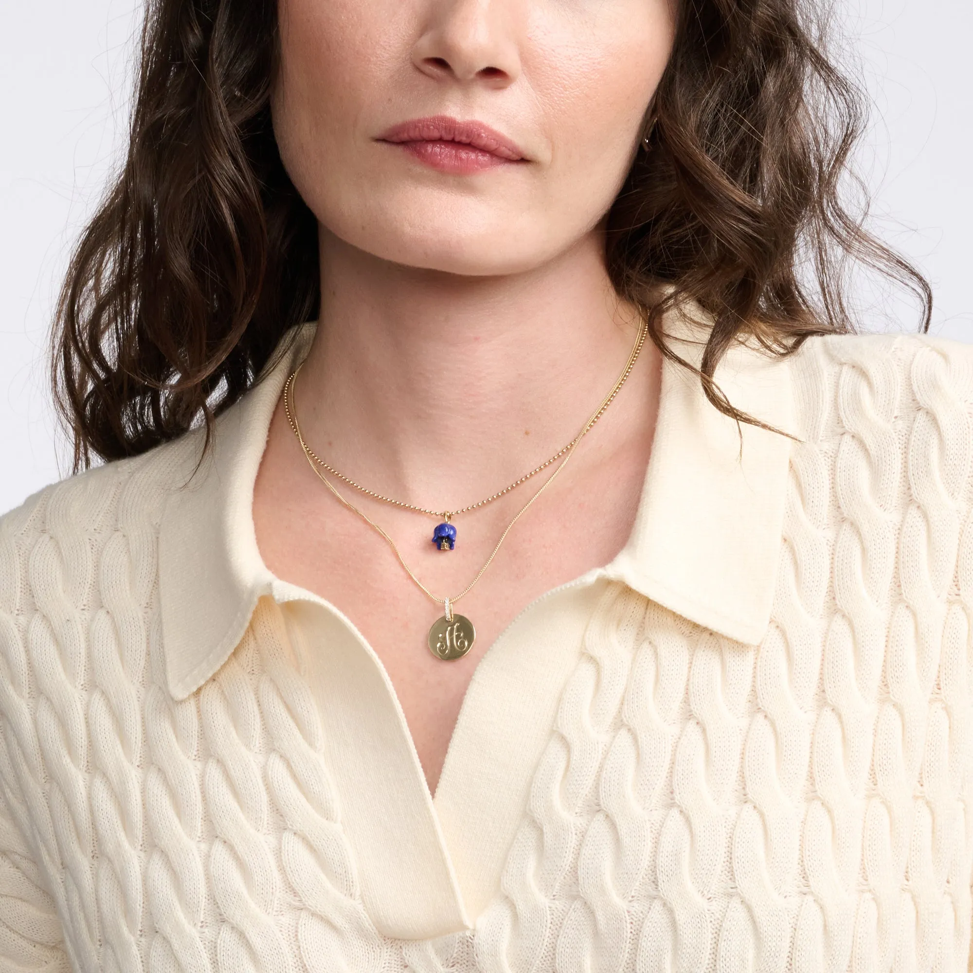 Diamond Floret Lapis Pendant sold by Ariel Gordon Jewelry product image thumbnail 2