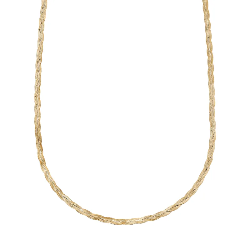 Braided Herringbone Necklace sold by Ariel Gordon Jewelry