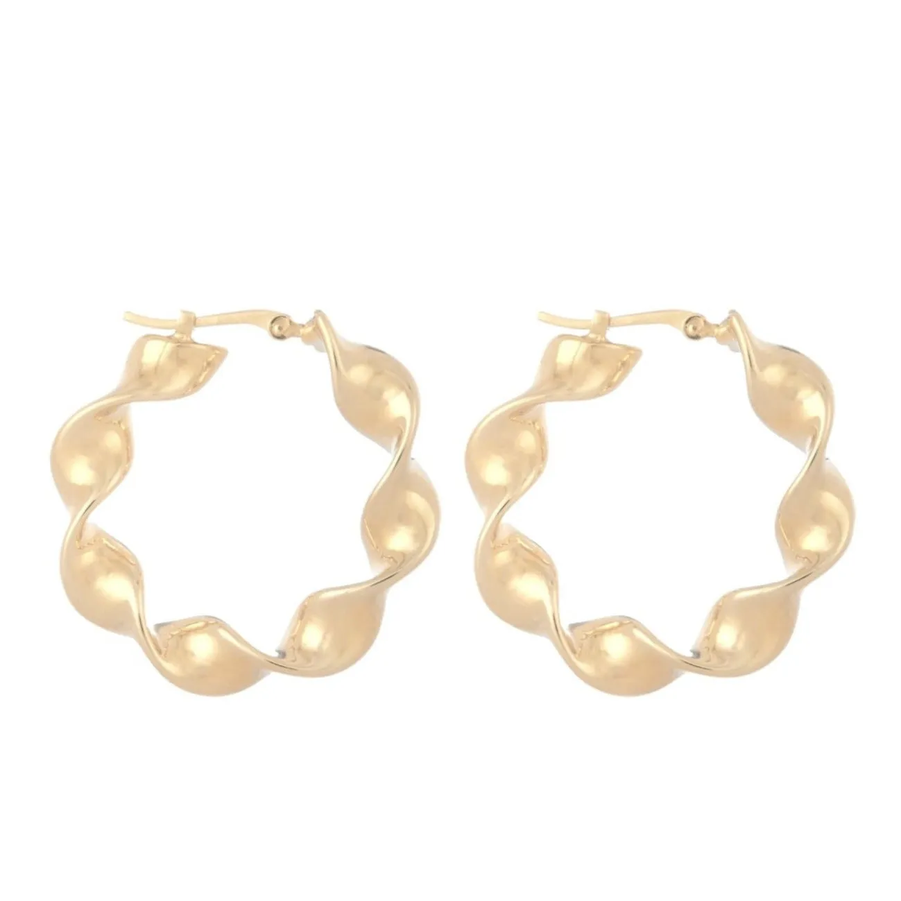 Twisted Helium Hoops sold by Ariel Gordon Jewelry