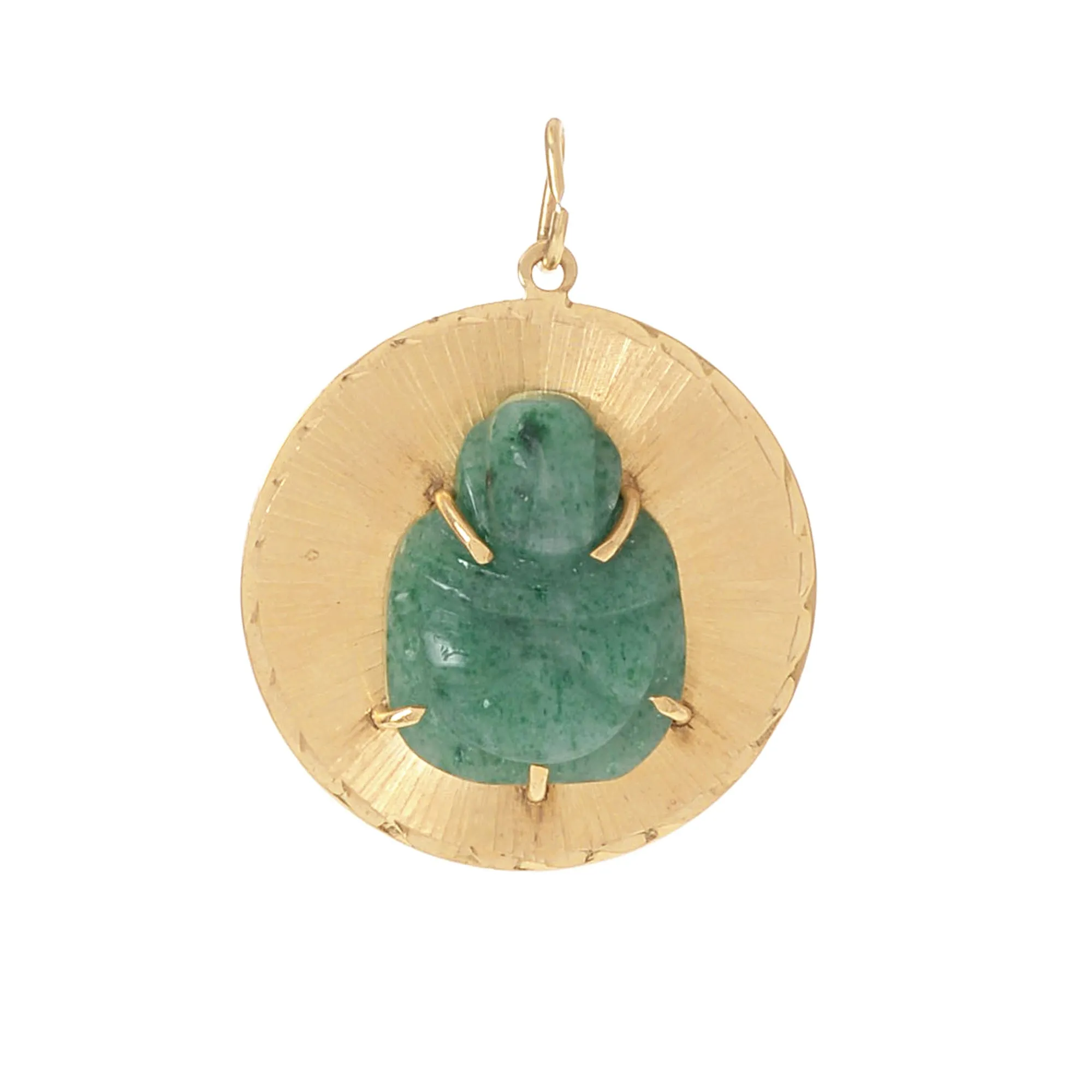 Aventurine Lucky Buddha Charm sold by Ariel Gordon Jewelry