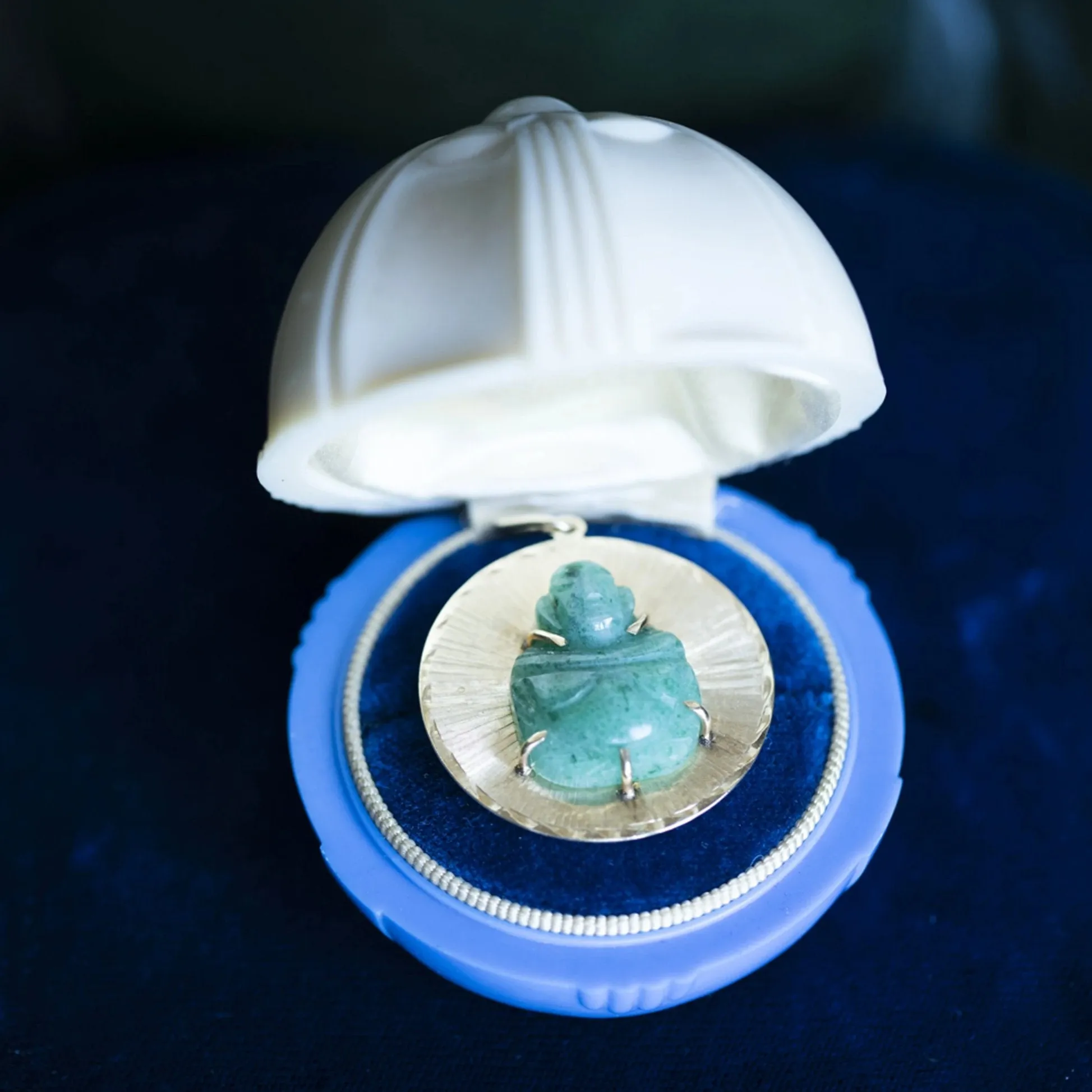 Aventurine Lucky Buddha Charm sold by Ariel Gordon Jewelry product image thumbnail 4