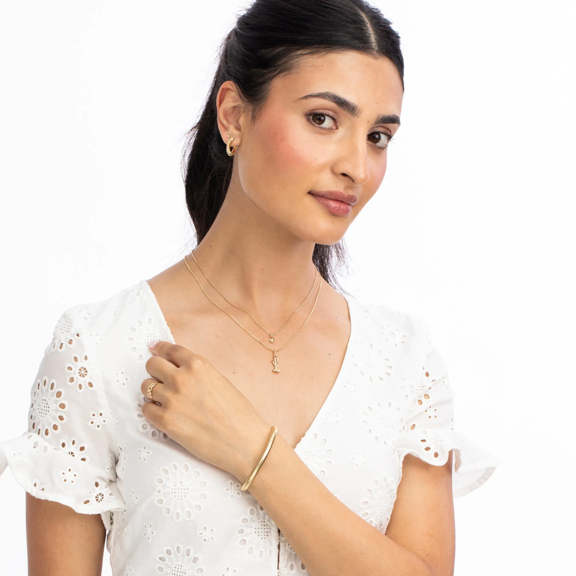 Ruby Blossom Cactus Charm sold by Ariel Gordon Jewelry product image thumbnail 3