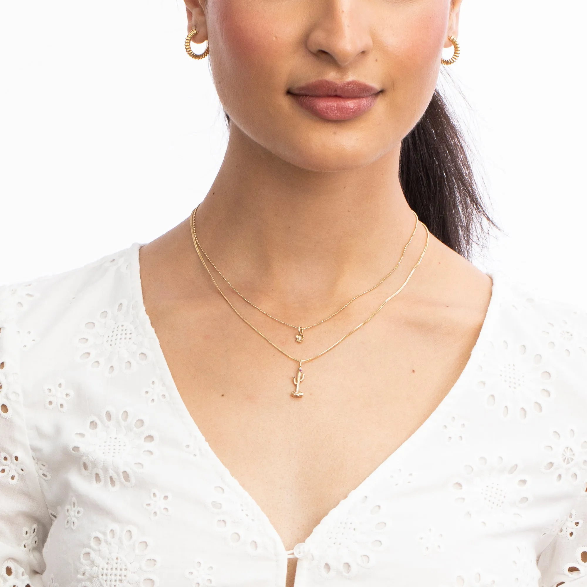 Ruby Blossom Cactus Charm sold by Ariel Gordon Jewelry product image thumbnail 5