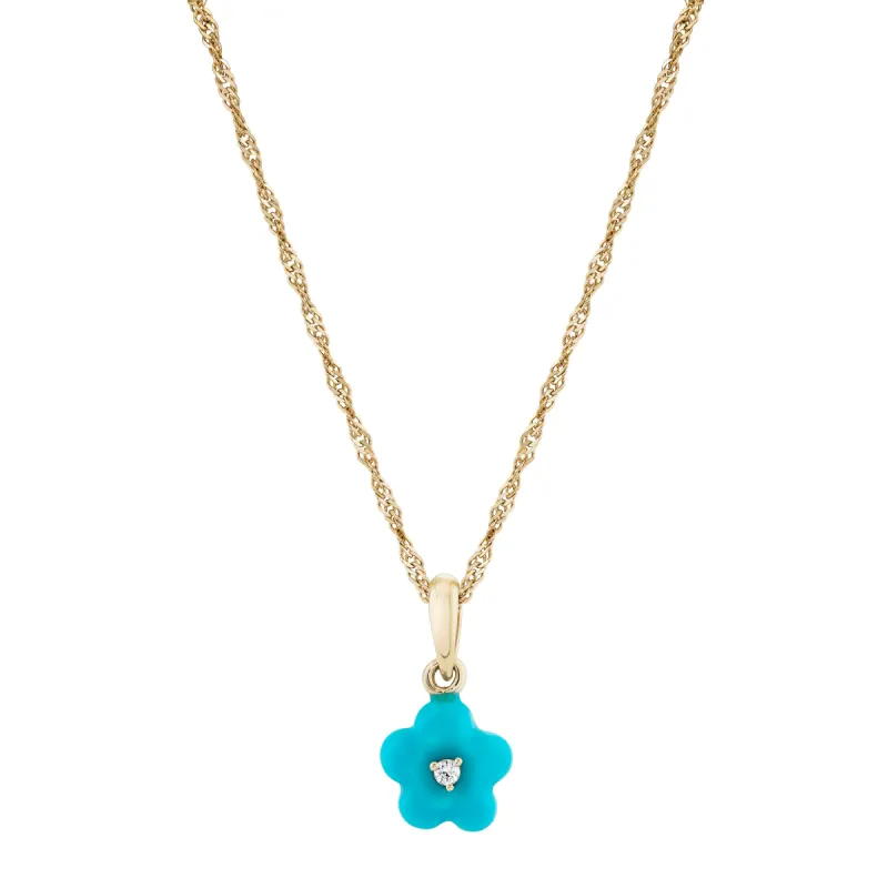 Diamond Blossom Turquoise Charm sold by Ariel Gordon Jewelry