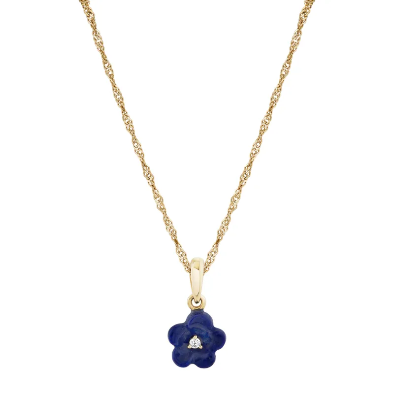 Diamond Blossom Lapis Lazuli Charm sold by Ariel Gordon Jewelry