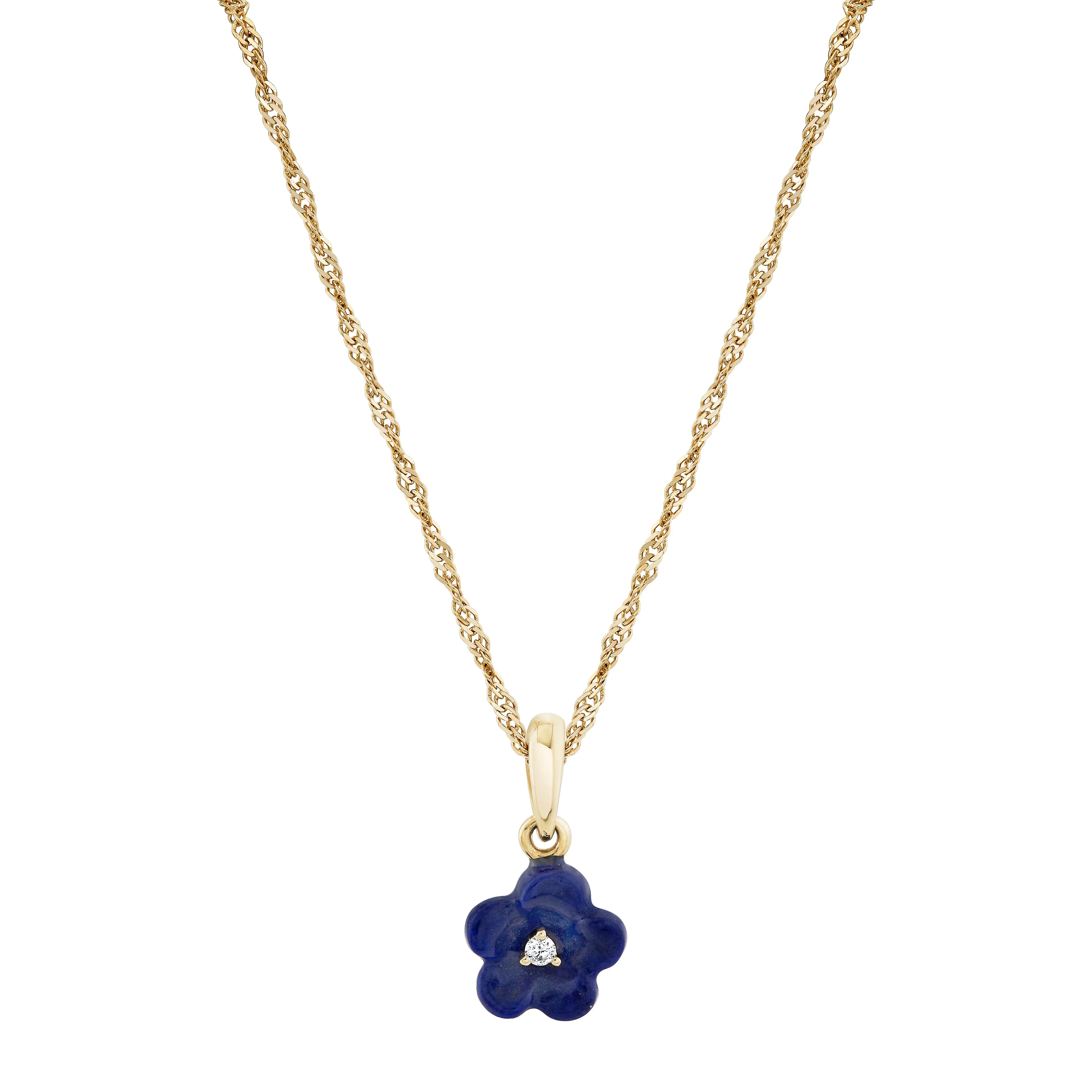 Diamond Blossom Lapis Lazuli Charm sold by Ariel Gordon Jewelry