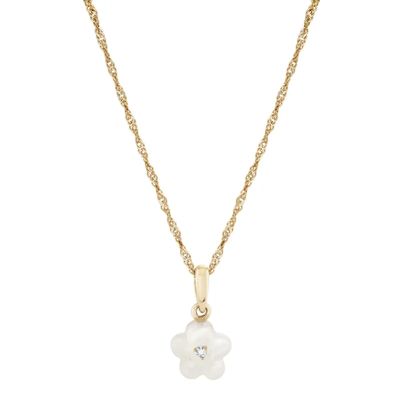 Diamond Blossom Mother of Pearl Charm sold by Ariel Gordon Jewelry