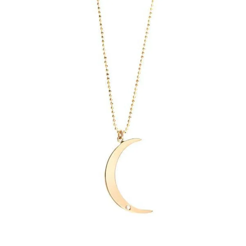 Crescent Moon Pendant Necklace sold by Ariel Gordon Jewelry