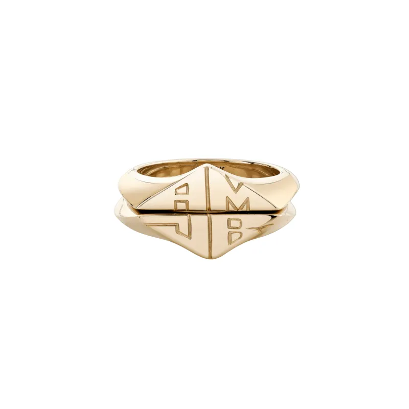 Twin Signet Ring sold by Ariel Gordon Jewelry