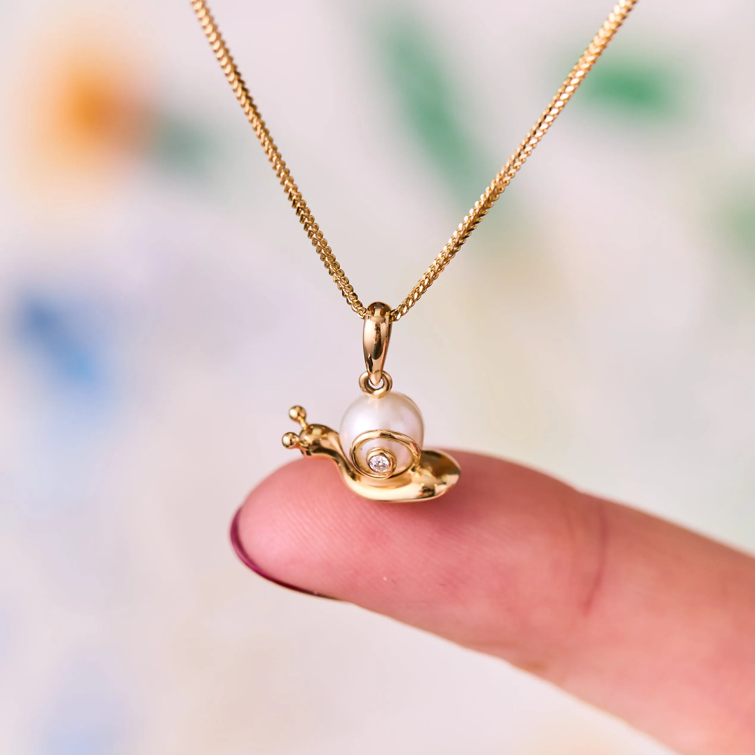 Petite Pearl Snail Charm sold by Ariel Gordon Jewelry product image thumbnail 4