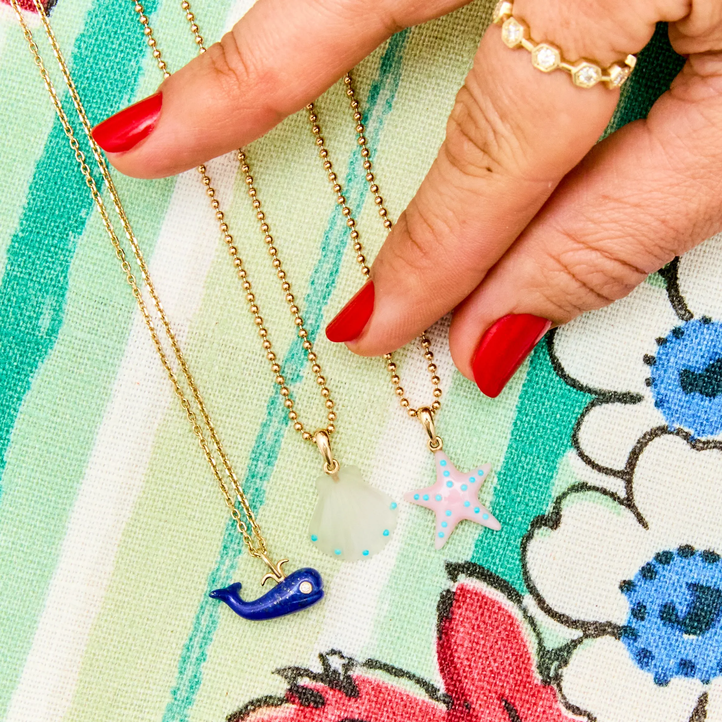 Turquoise and Opal Starfish Pendant sold by Ariel Gordon Jewelry product image thumbnail 4