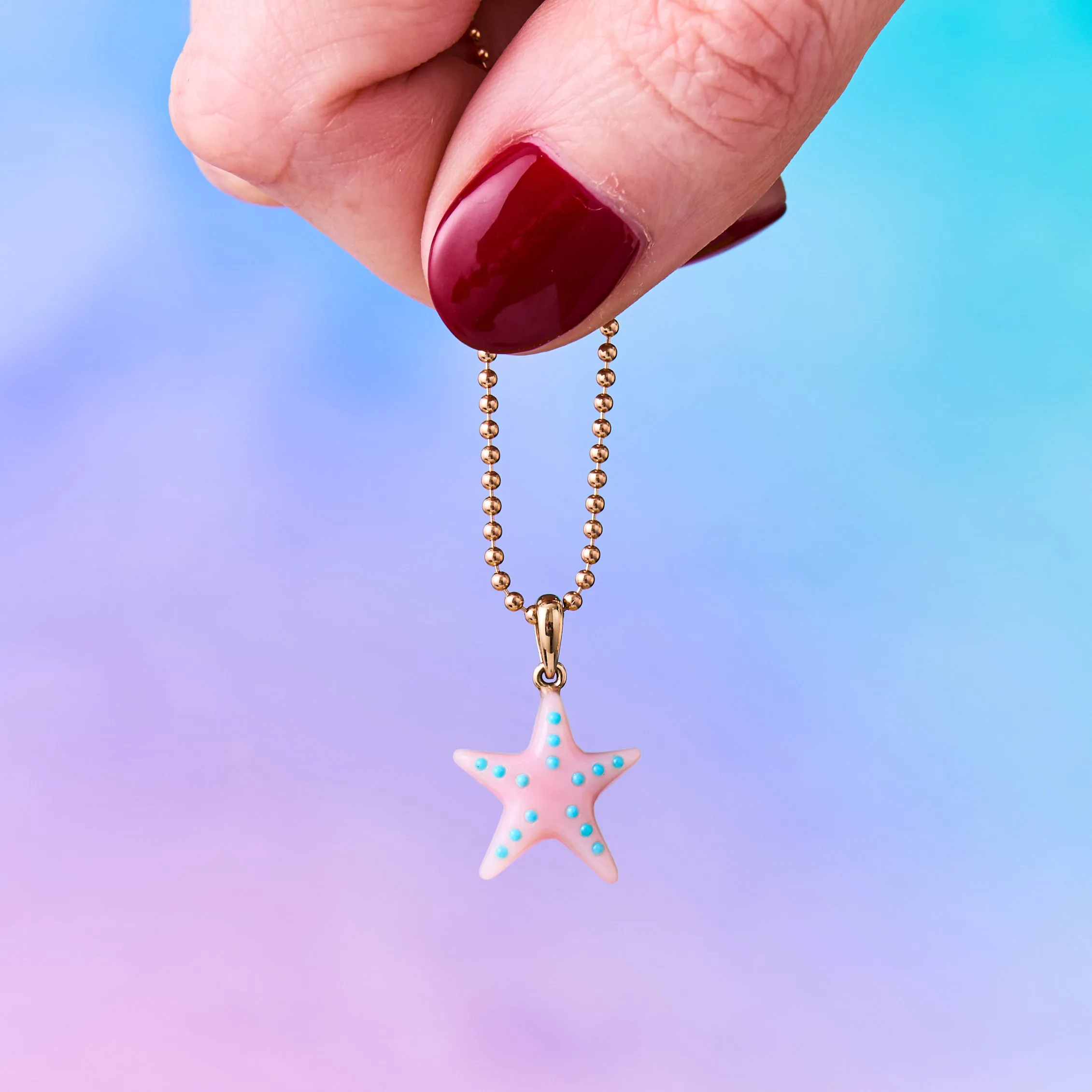 Turquoise and Opal Starfish Pendant sold by Ariel Gordon Jewelry product image thumbnail 5