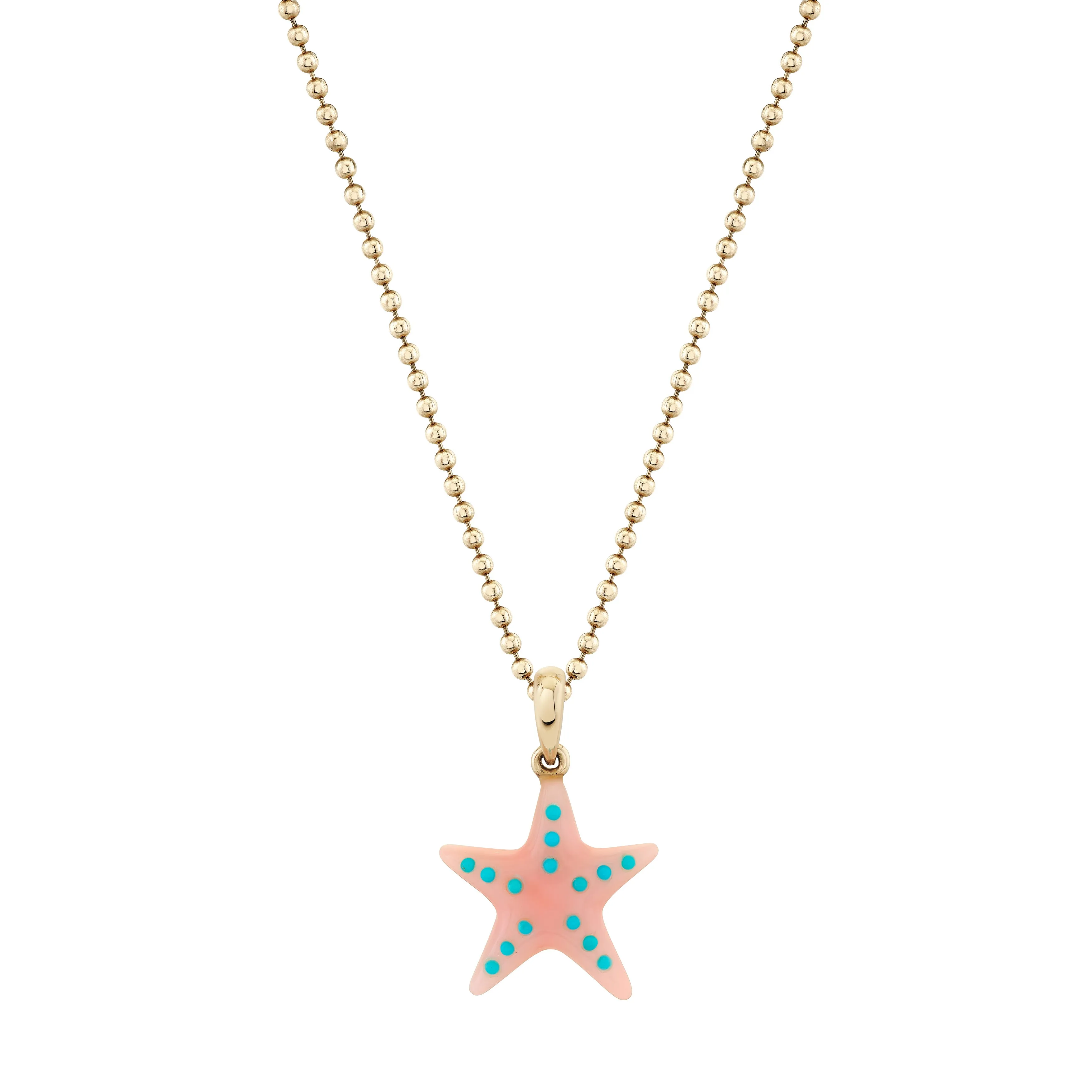 Turquoise and Opal Starfish Pendant sold by Ariel Gordon Jewelry