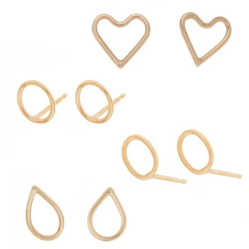 Silhouette Studs made by Ariel Gordon Jewelry