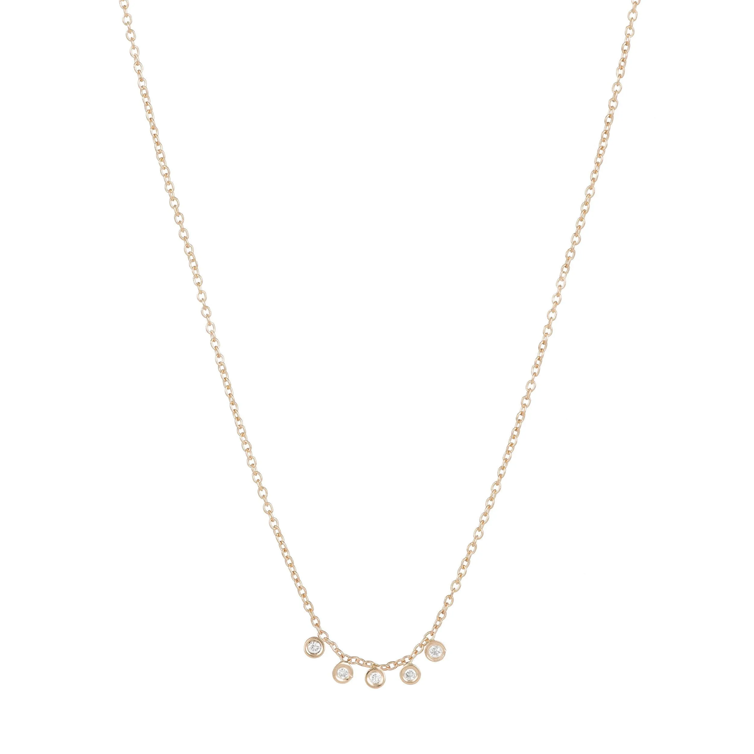 Mini Diamond Dash Necklace sold by Ariel Gordon Jewelry