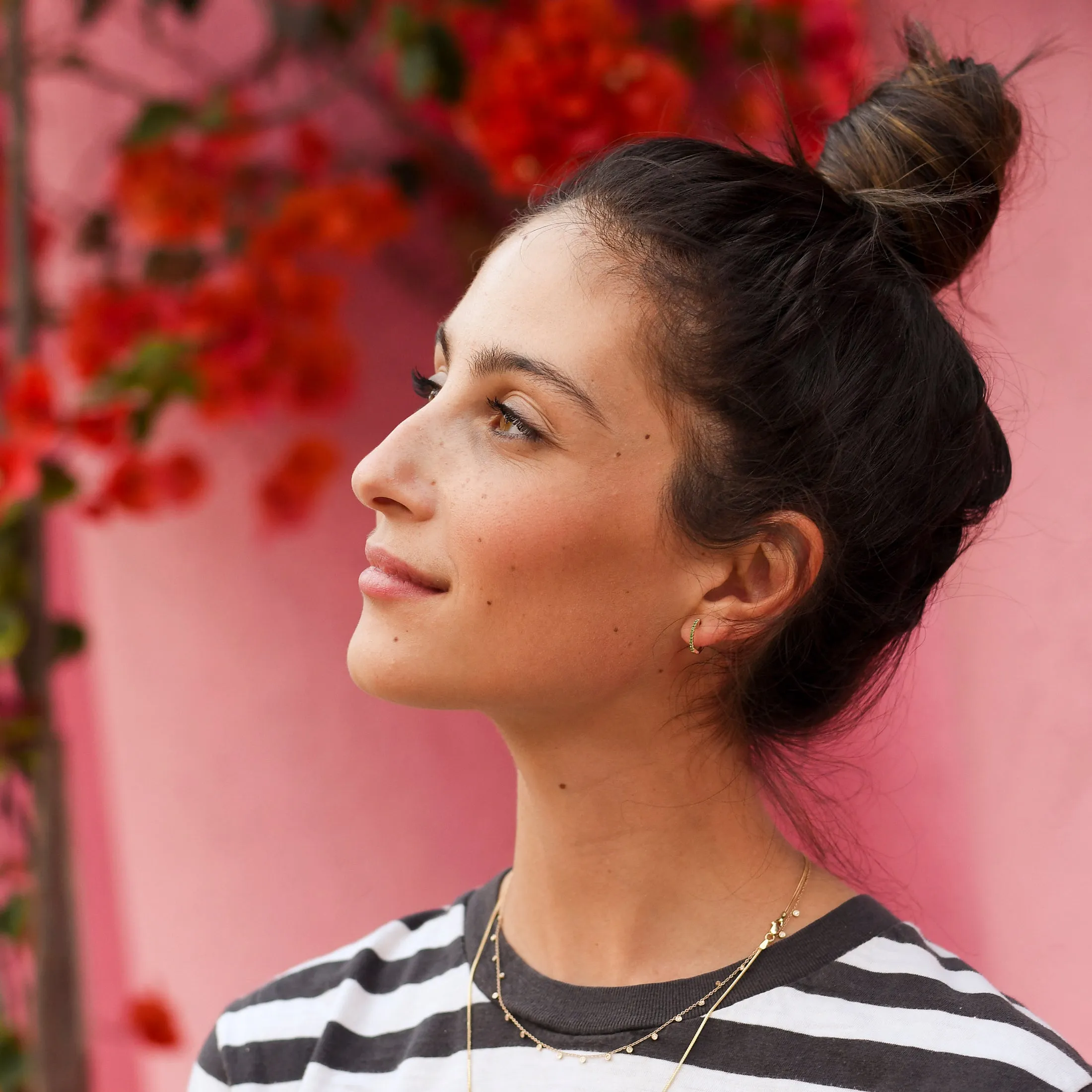 Rose Gold Pavé Huggies sold by Ariel Gordon Jewelry product image thumbnail 5